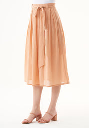 Organic Cotton Voile Skirt in peach - Ecomarket.com