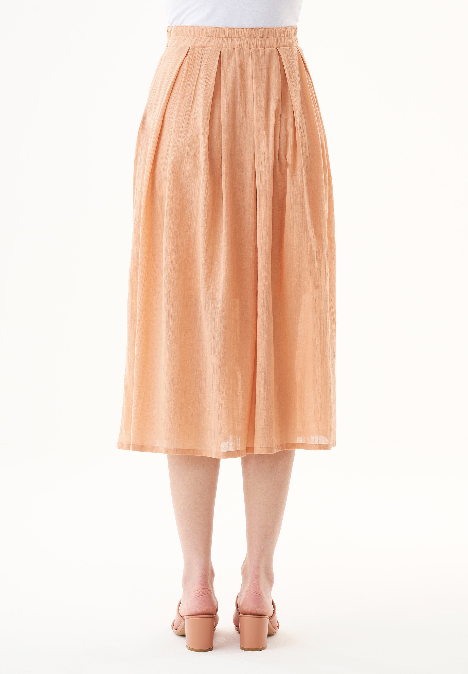 Organic Cotton Voile Skirt in peach - Ecomarket.com