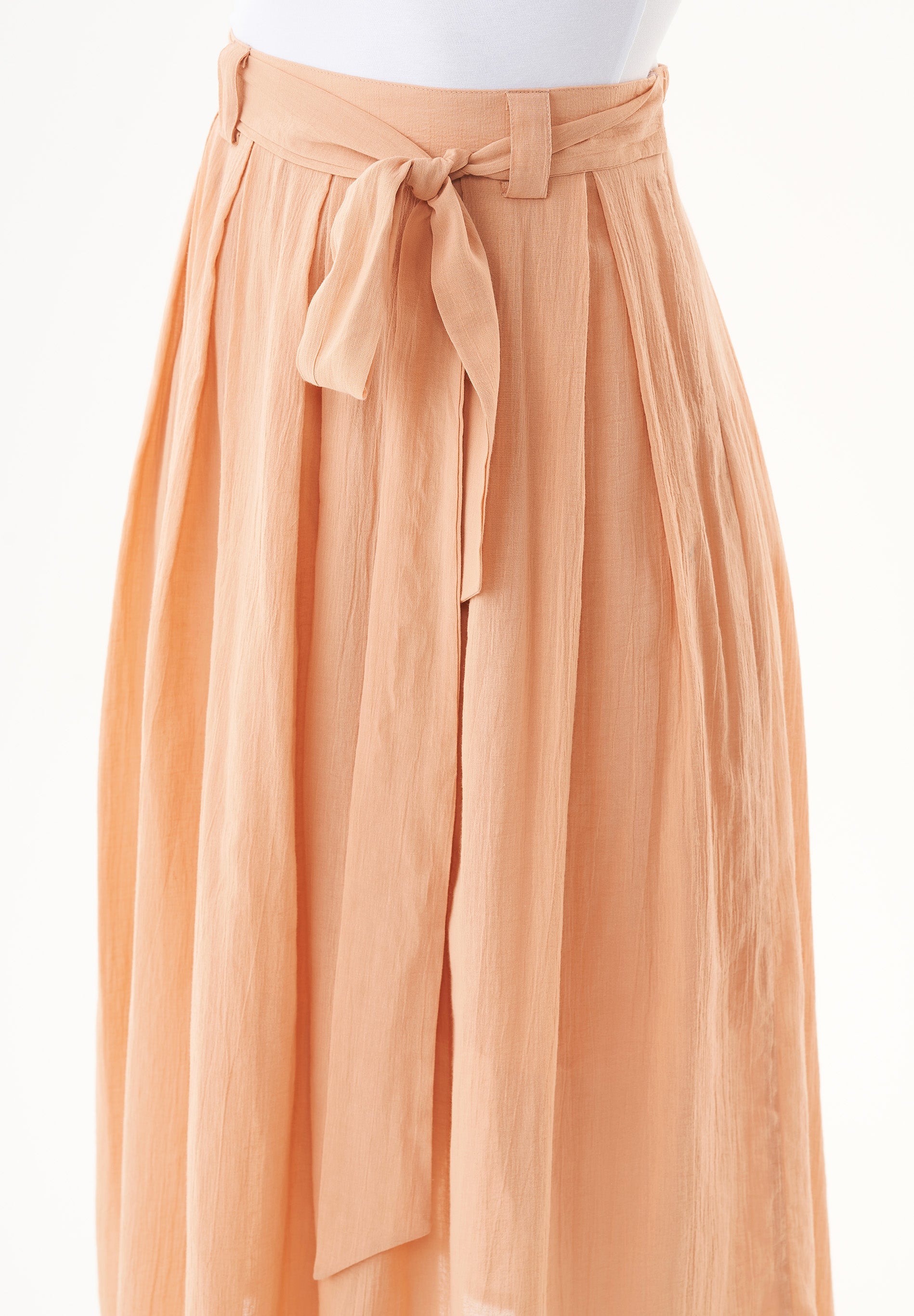 Organic Cotton Voile Skirt in peach - Ecomarket.com