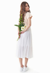 Organic Cotton Voile Skirt in white - Ecomarket.com