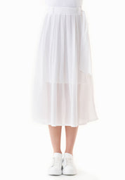 Organic Cotton Voile Skirt in white - Ecomarket.com