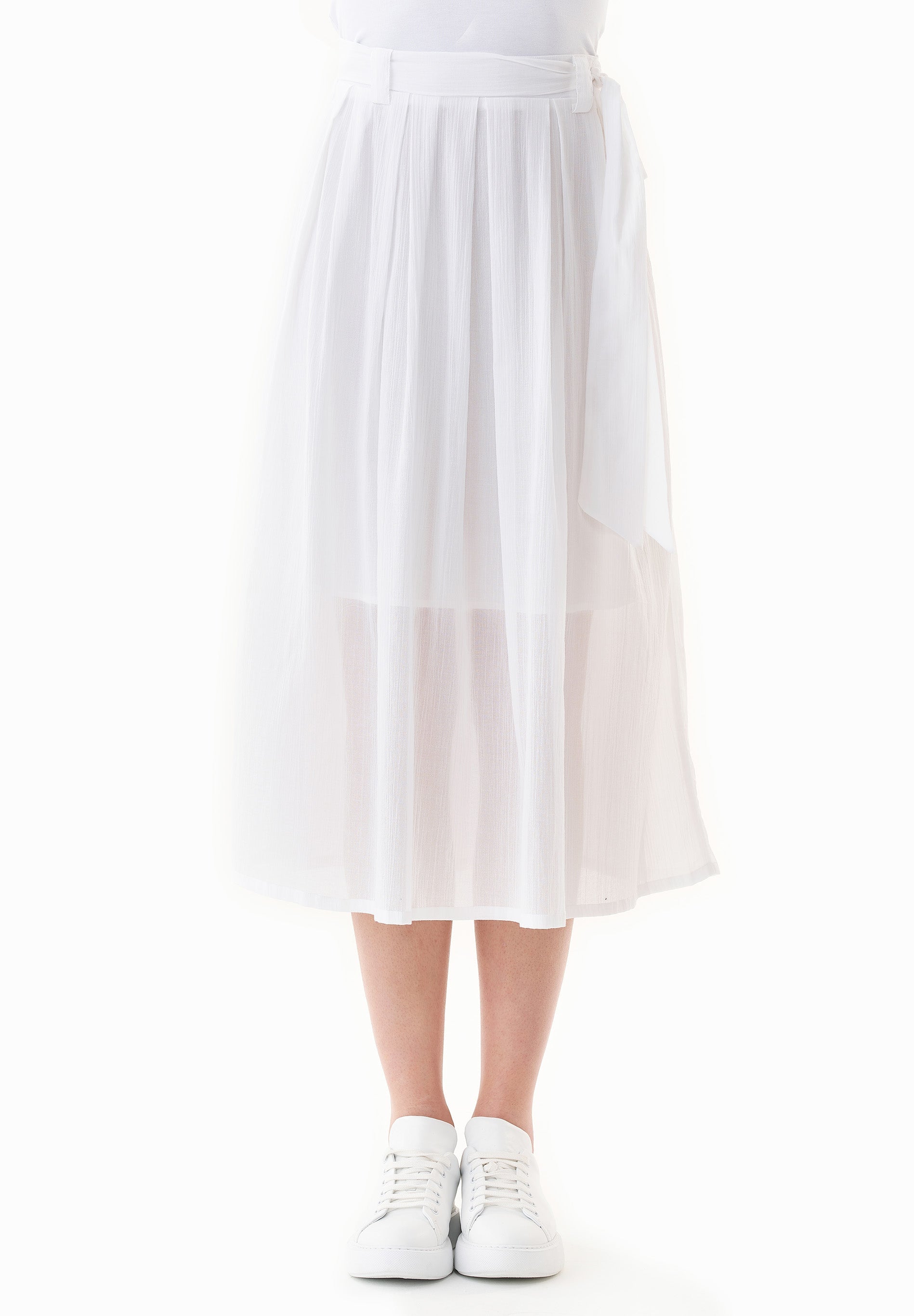 Organic Cotton Voile Skirt in white - Ecomarket.com