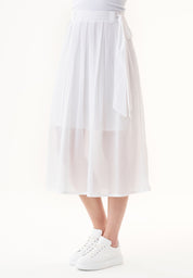 Organic Cotton Voile Skirt in white - Ecomarket.com