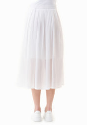 Organic Cotton Voile Skirt in white - Ecomarket.com