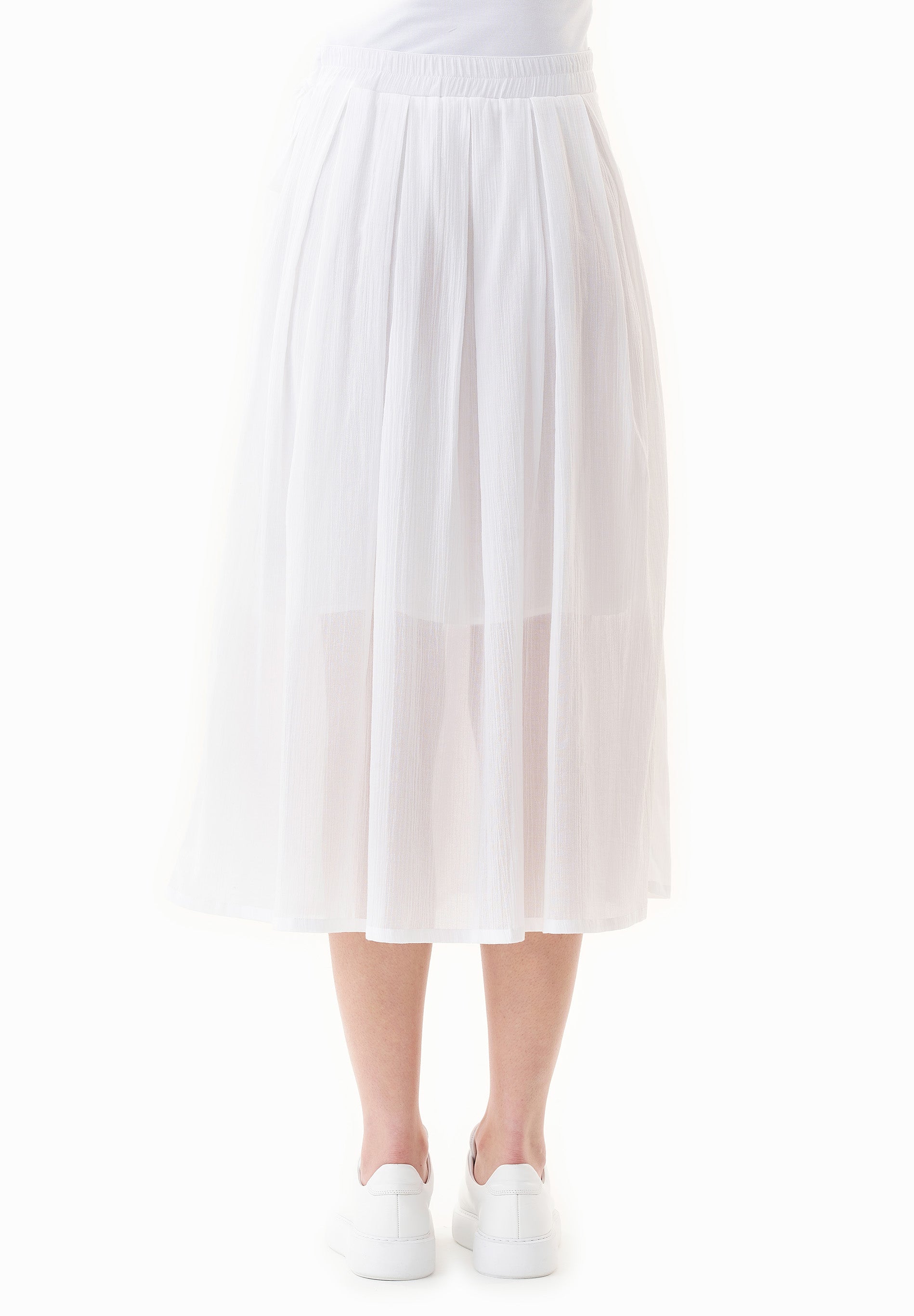 Organic Cotton Voile Skirt in white - Ecomarket.com