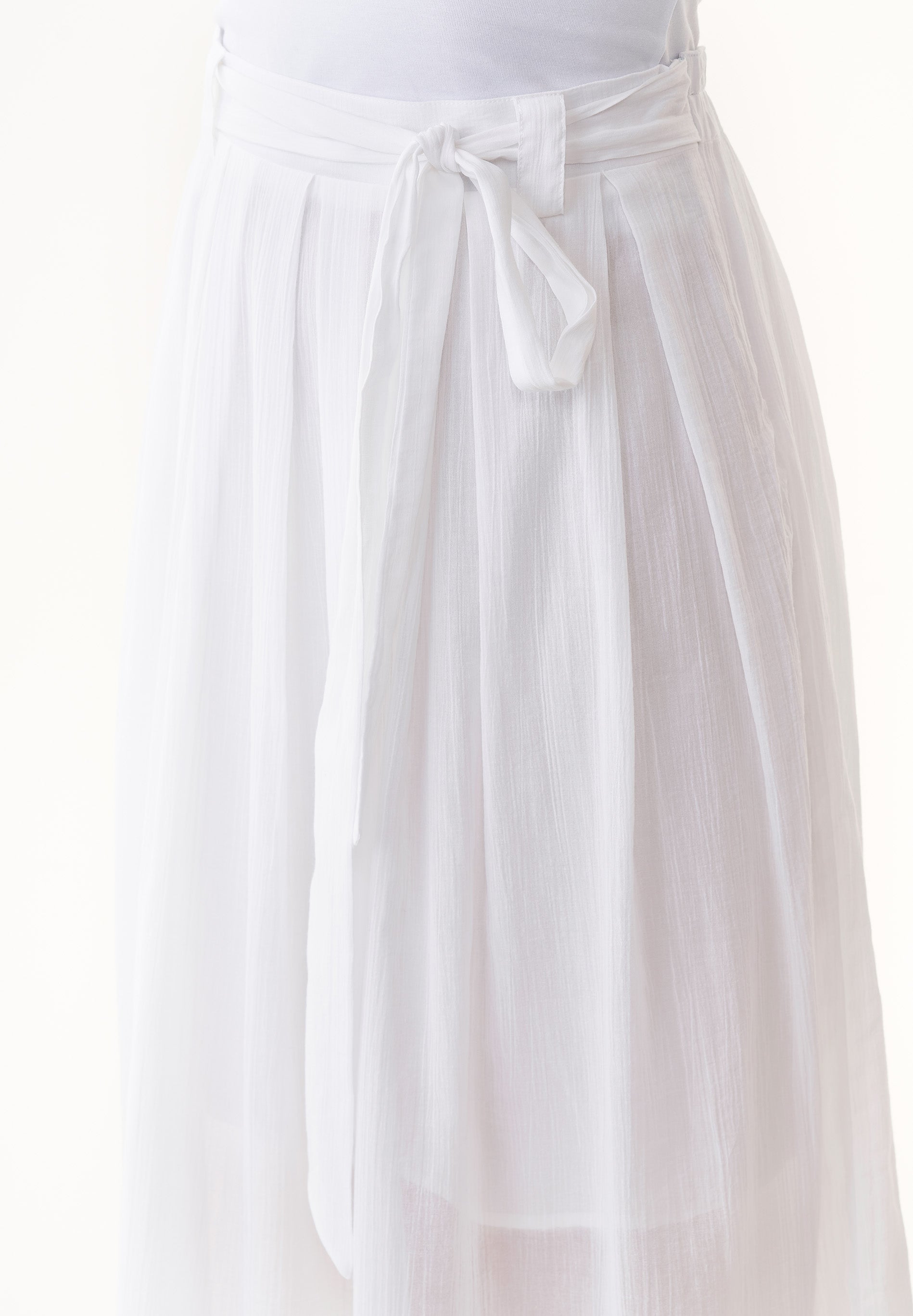 Organic Cotton Voile Skirt in white - Ecomarket.com