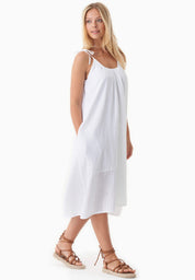Muslin Dress made with Organic Cotton in white - Ecomarket.com