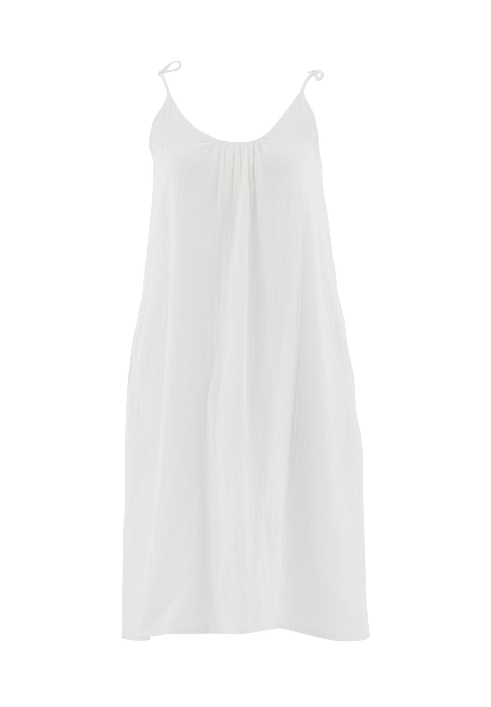 Muslin Dress made with Organic Cotton in white - Ecomarket.com