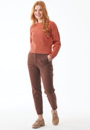 Stretch Twill Pants in TENCEL™ Lyocell & Organic Cotton in Brown - Ecomarket.com