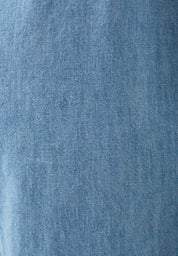 Organic Cotton Denim Shorts with Drawstring Waist light wash - Ecomarket.com