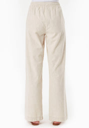 Organic Cotton & Linen Striped Trousers - Ecomarket.com