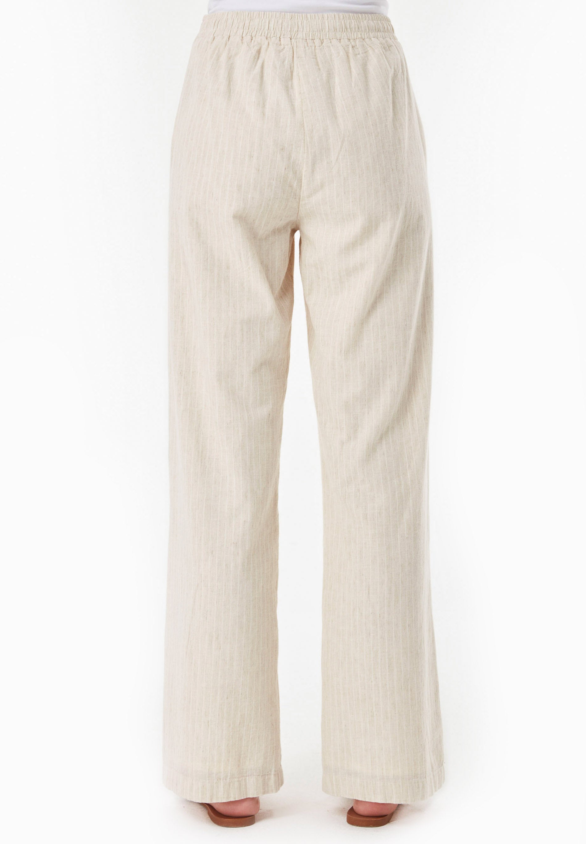 Organic Cotton & Linen Striped Trousers - Ecomarket.com