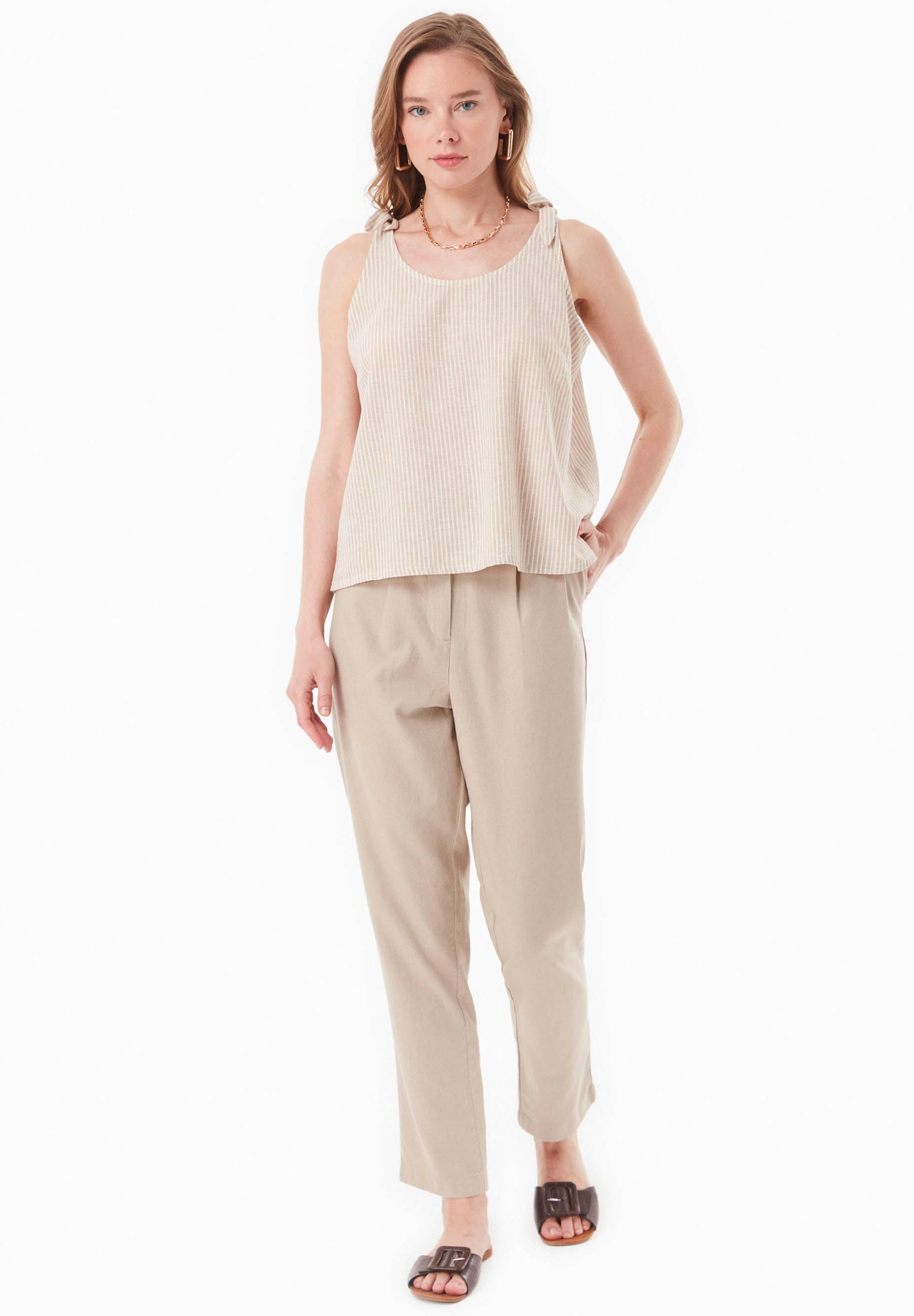 Sustainable Trousers in LENZING™ ECOVERO™ Linen & Organic Cotton - Ecomarket.com