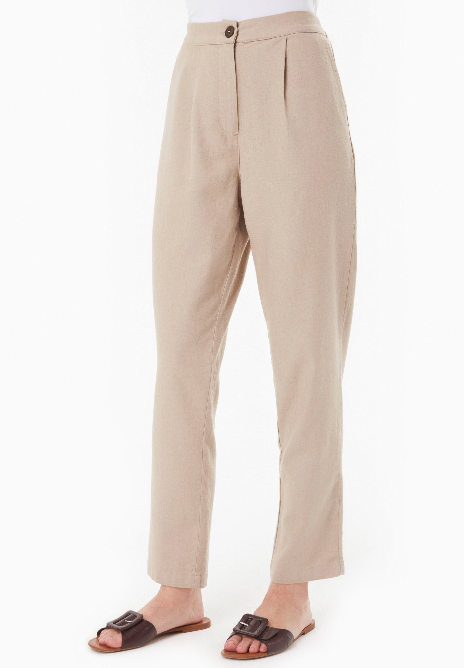 Sustainable Trousers in LENZING™ ECOVERO™ Linen & Organic Cotton - Ecomarket.com