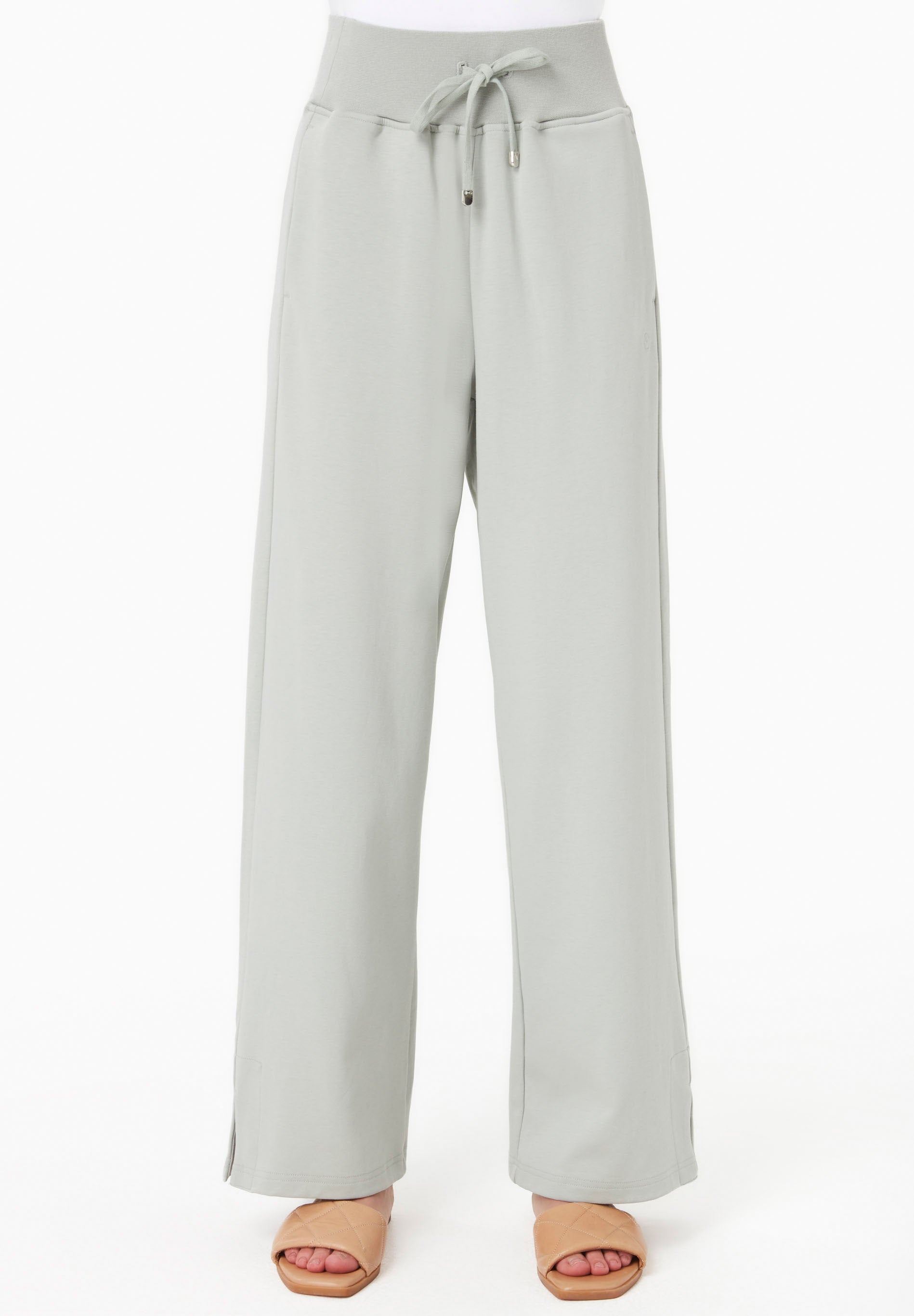 Sweatpants in TENCEL™ Modal & Organic Cotton in green moss - Ecomarket.com