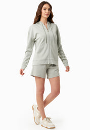 Sweat Shorts in TENCEL™ Modal & Organic Cotton in green moss - Ecomarket.com