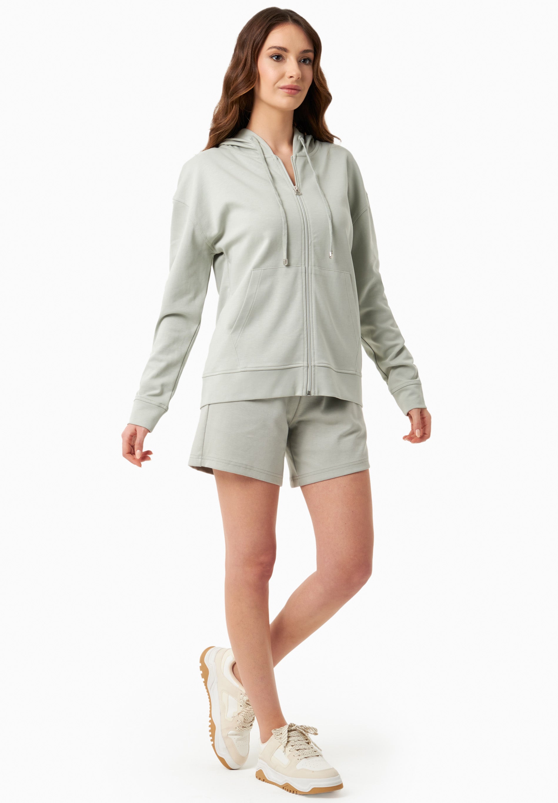 Sweat Shorts in TENCEL™ Modal & Organic Cotton in green moss - Ecomarket.com