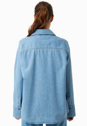 Denim Blouse in Organic Cotton light wash - Ecomarket.com