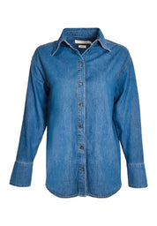 Denim Blouse in Organic Cotton medium wash - Ecomarket.com