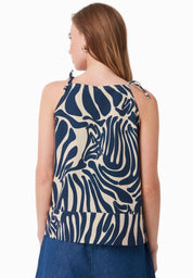 Printed Sleeveless Top in LENZING™ ECOVERO™ Organic Cotton & Linen - Ecomarket.com