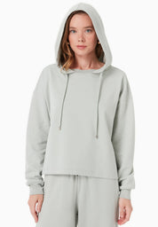 Sweat Hoodie in TENCEL™ Modal & Organic Cotton in green moss - Ecomarket.com