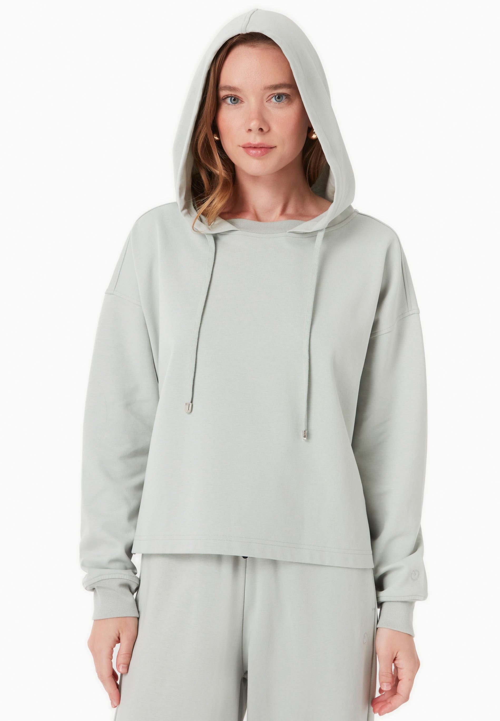 Sweat Hoodie in TENCEL™ Modal & Organic Cotton in green moss - Ecomarket.com