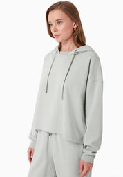 Sweat Hoodie in TENCEL™ Modal & Organic Cotton in green moss - Ecomarket.com