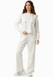 Sweat Hoodie in TENCEL™ Modal & Organic Cotton in off white - Ecomarket.com