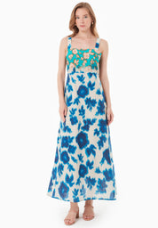 Organic cotton voile dress with floral pattern - Ecomarket.com