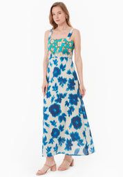 Organic cotton voile dress with floral pattern - Ecomarket.com
