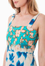 Organic cotton voile dress with floral pattern - Ecomarket.com