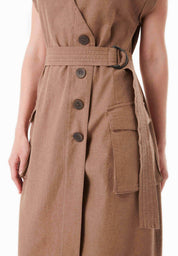Wrap Dress in LENZING™ ECOVERO™, Linen & Organic Cotton - Ecomarket.com