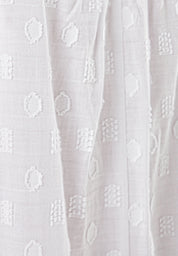 Organic Cotton Jacquard Dress with Adjustable Straps white - Ecomarket.com