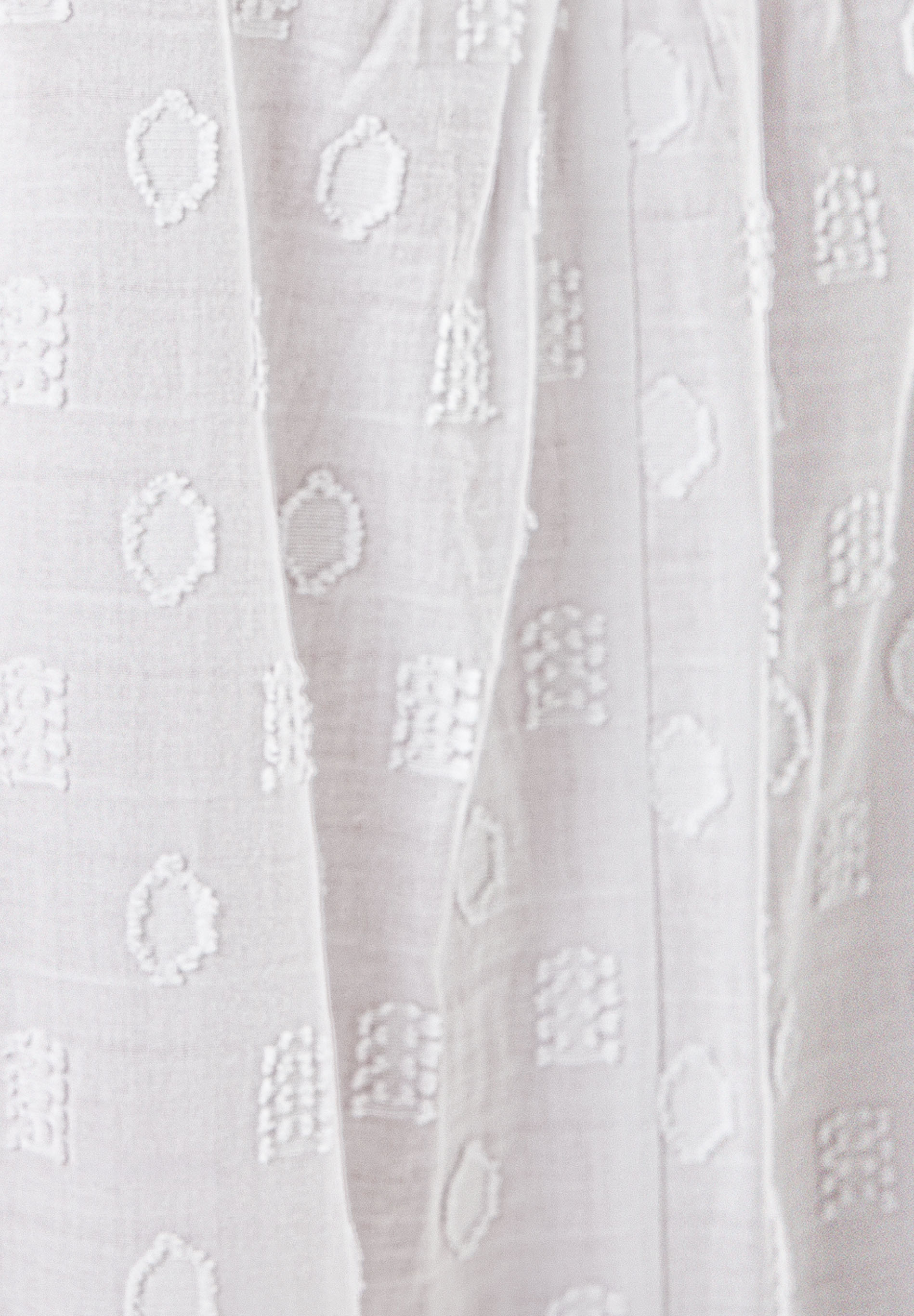 Organic Cotton Jacquard Dress with Adjustable Straps white - Ecomarket.com