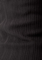 Jacquard Rib Dress in Organic Cotton black - Ecomarket.com