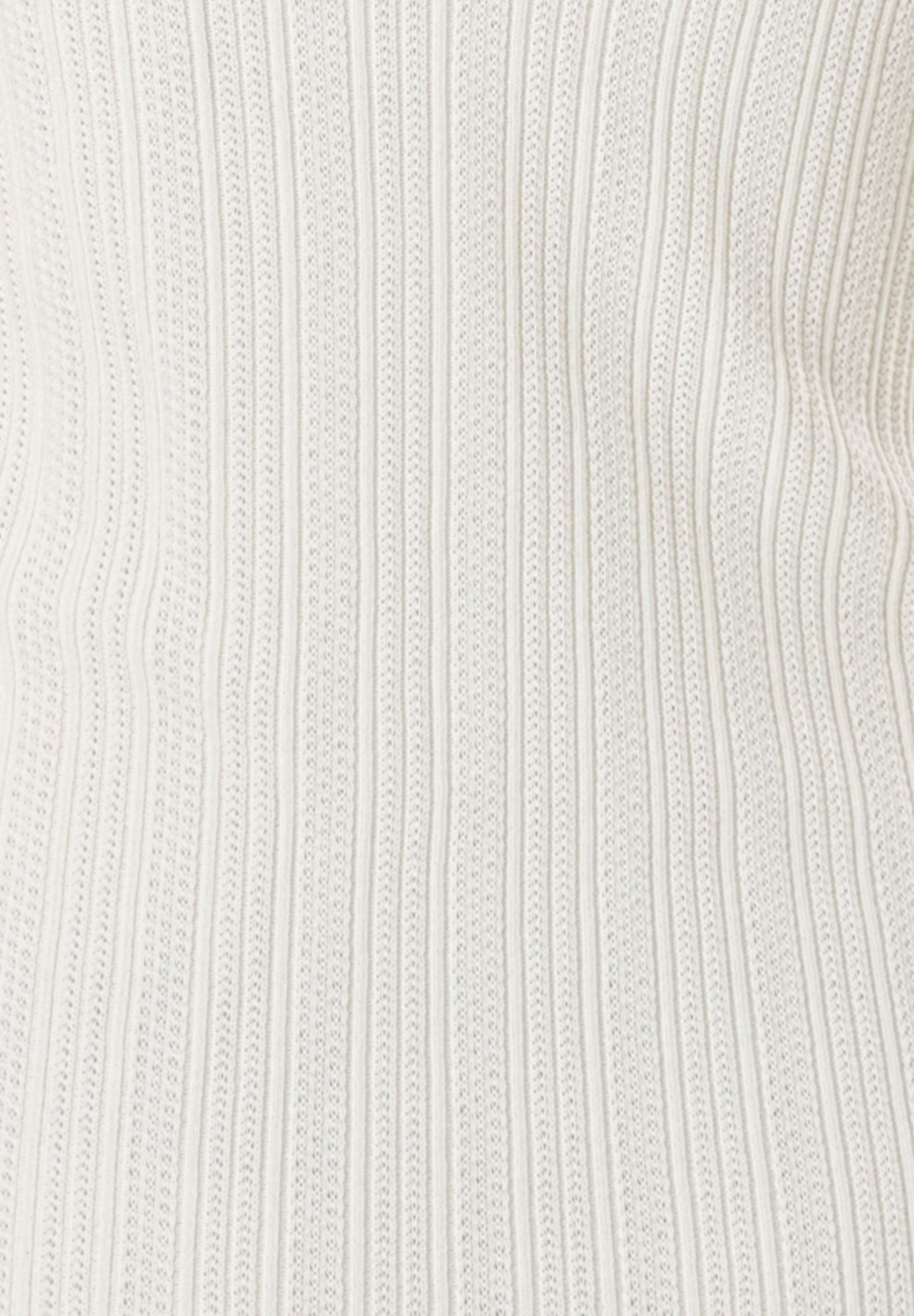 Jacquard Rib Dress in Organic Cotton off white - Ecomarket.com