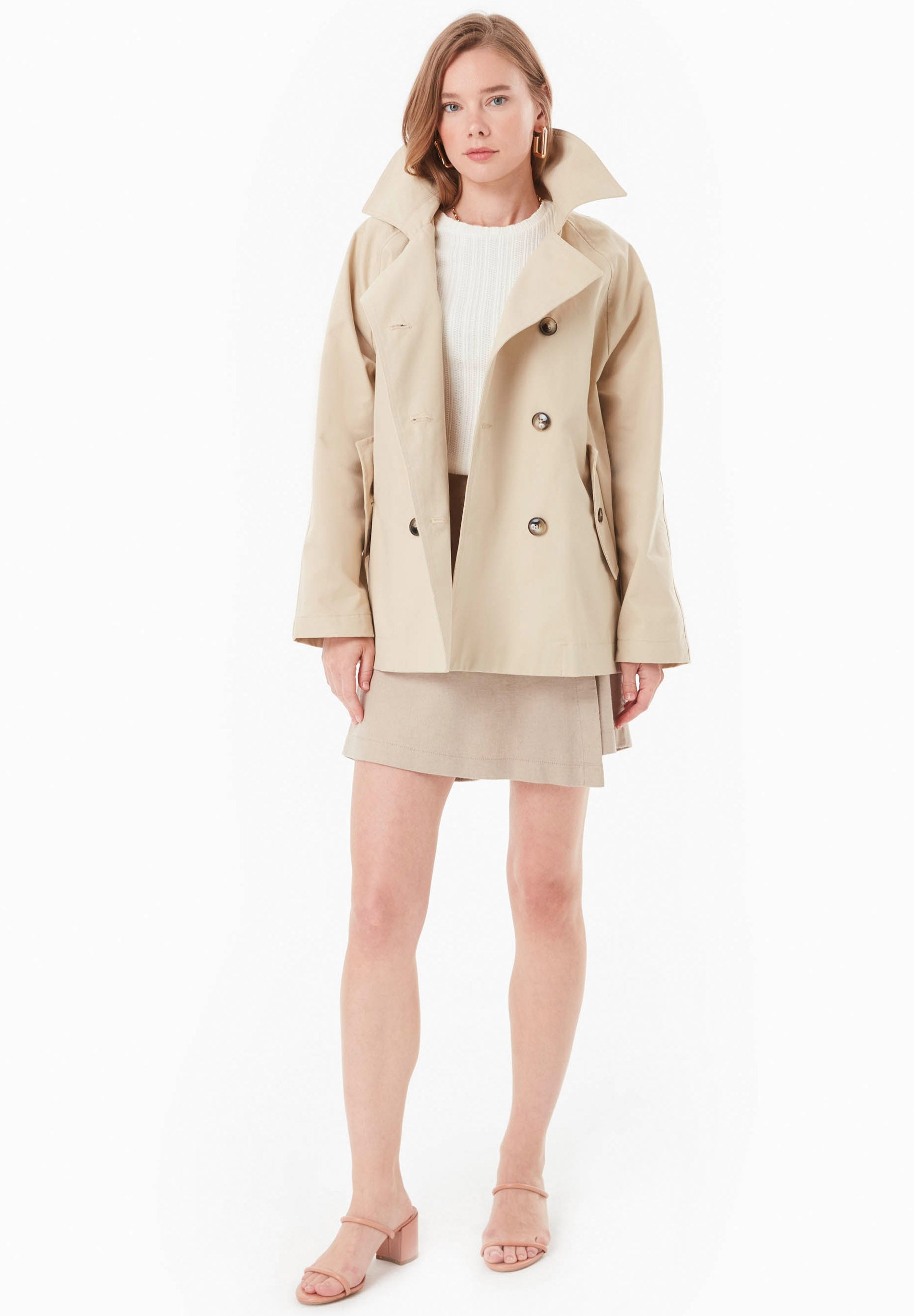 Trench Coat in Organic Cotton Twill - Ecomarket.com