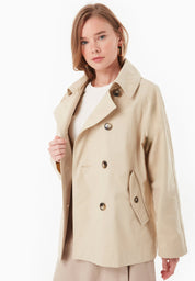 Trench Coat in Organic Cotton Twill - Ecomarket.com