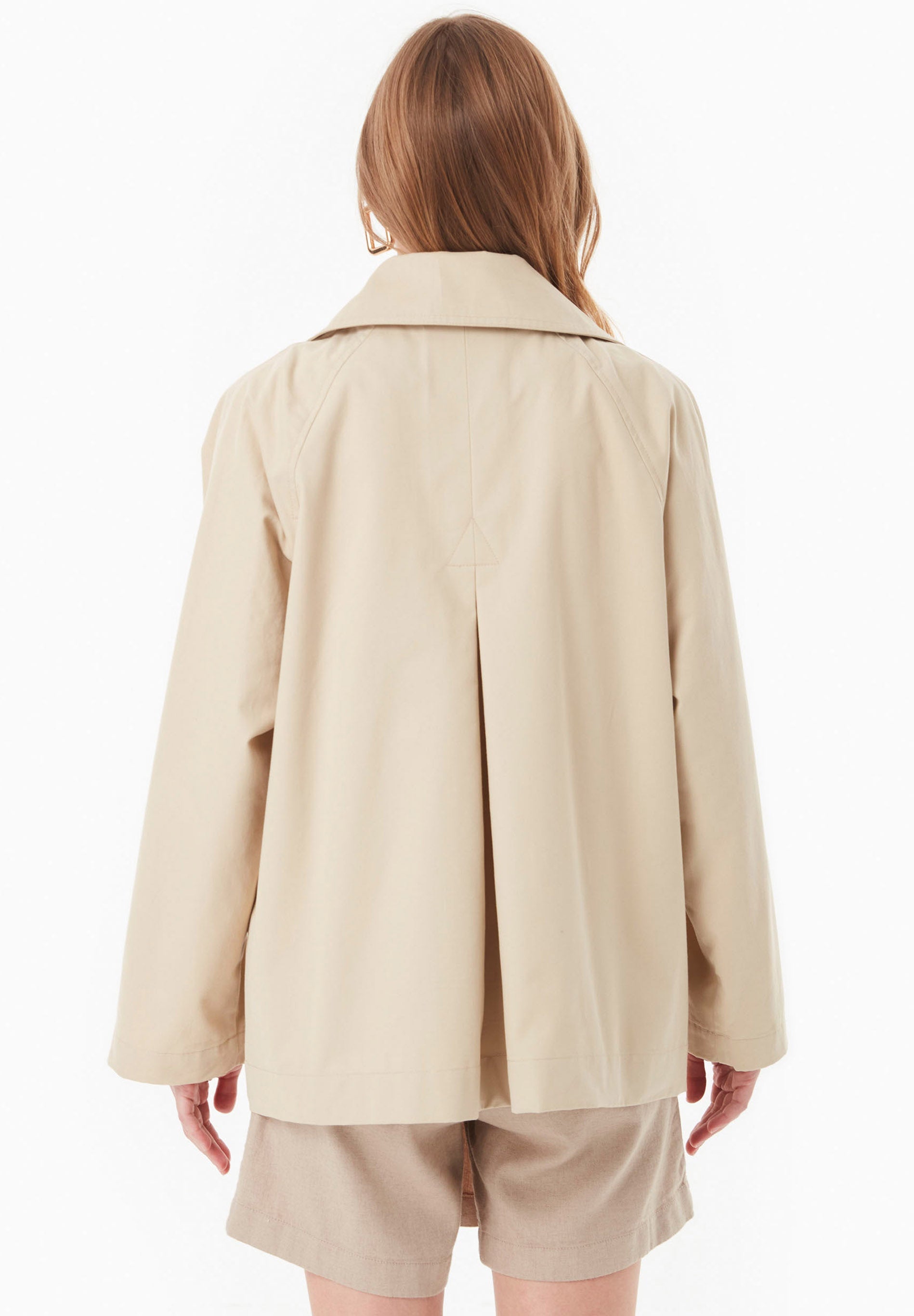 Trench Coat in Organic Cotton Twill - Ecomarket.com