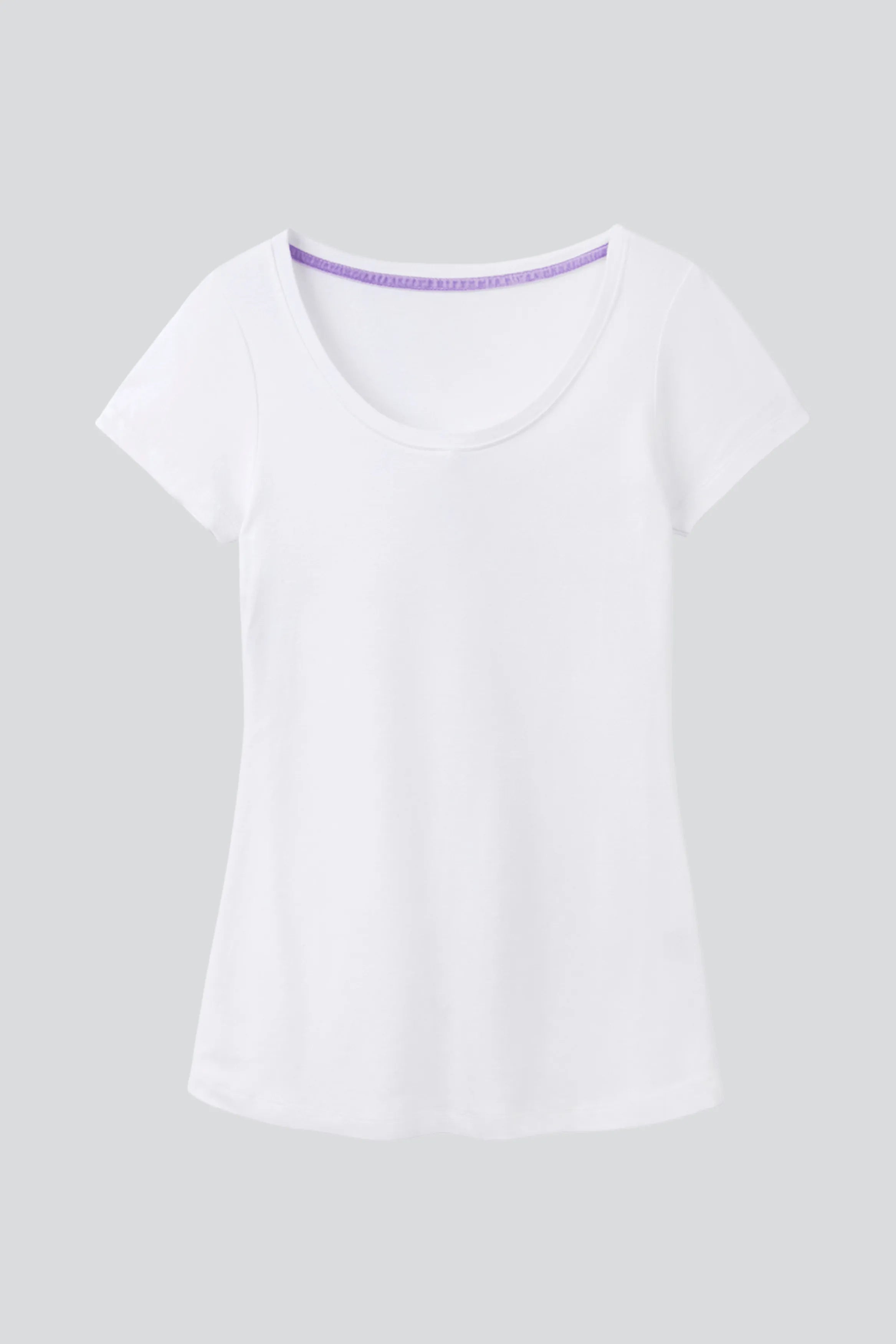 Scoop Neck Cotton Modal Blend T-shirt - Ecomarket.com