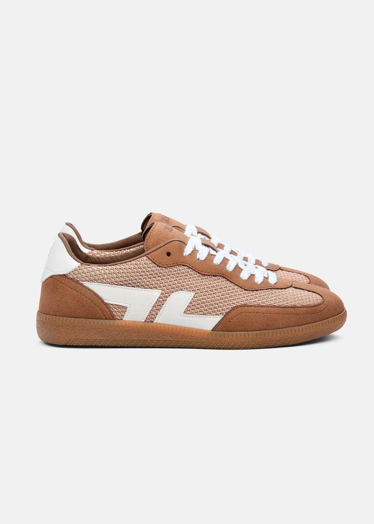 Delta-Series Handmade Vegan Sneakers in Moka - Ecomarket.com