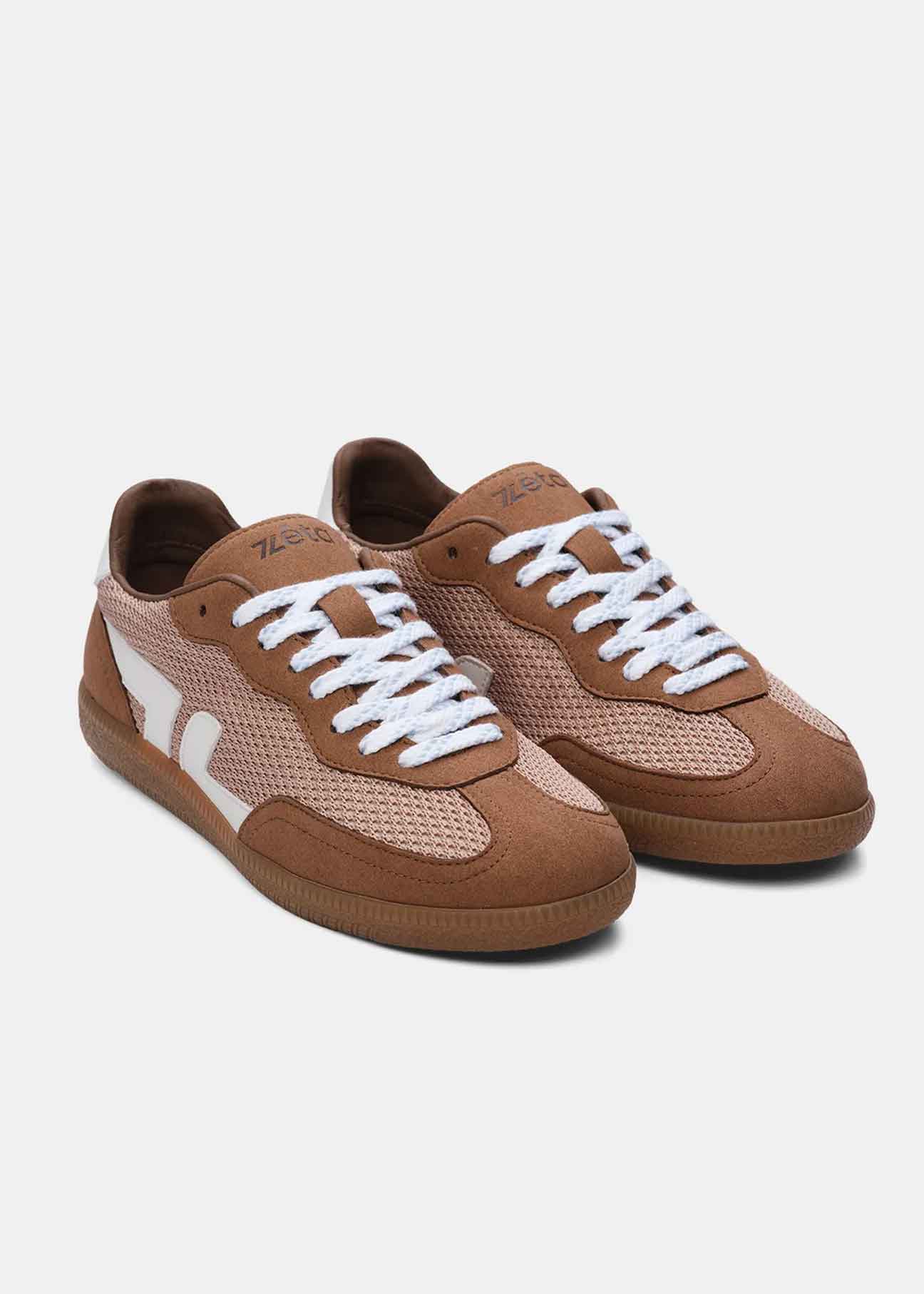 Delta-Series Handmade Vegan Sneakers in Moka - Ecomarket.com