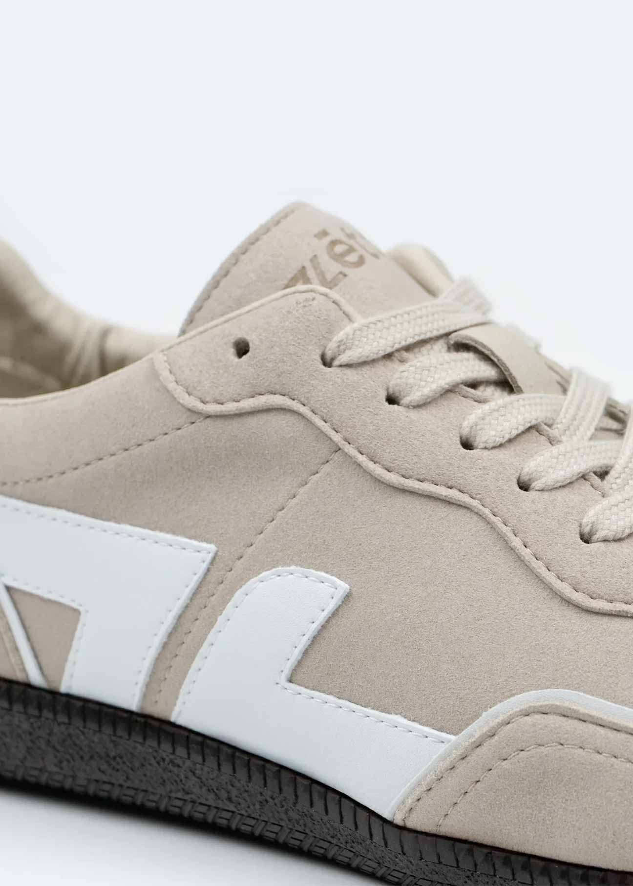 Delta-Series Handmade Vegan Sneakers in Beige - Ecomarket.com