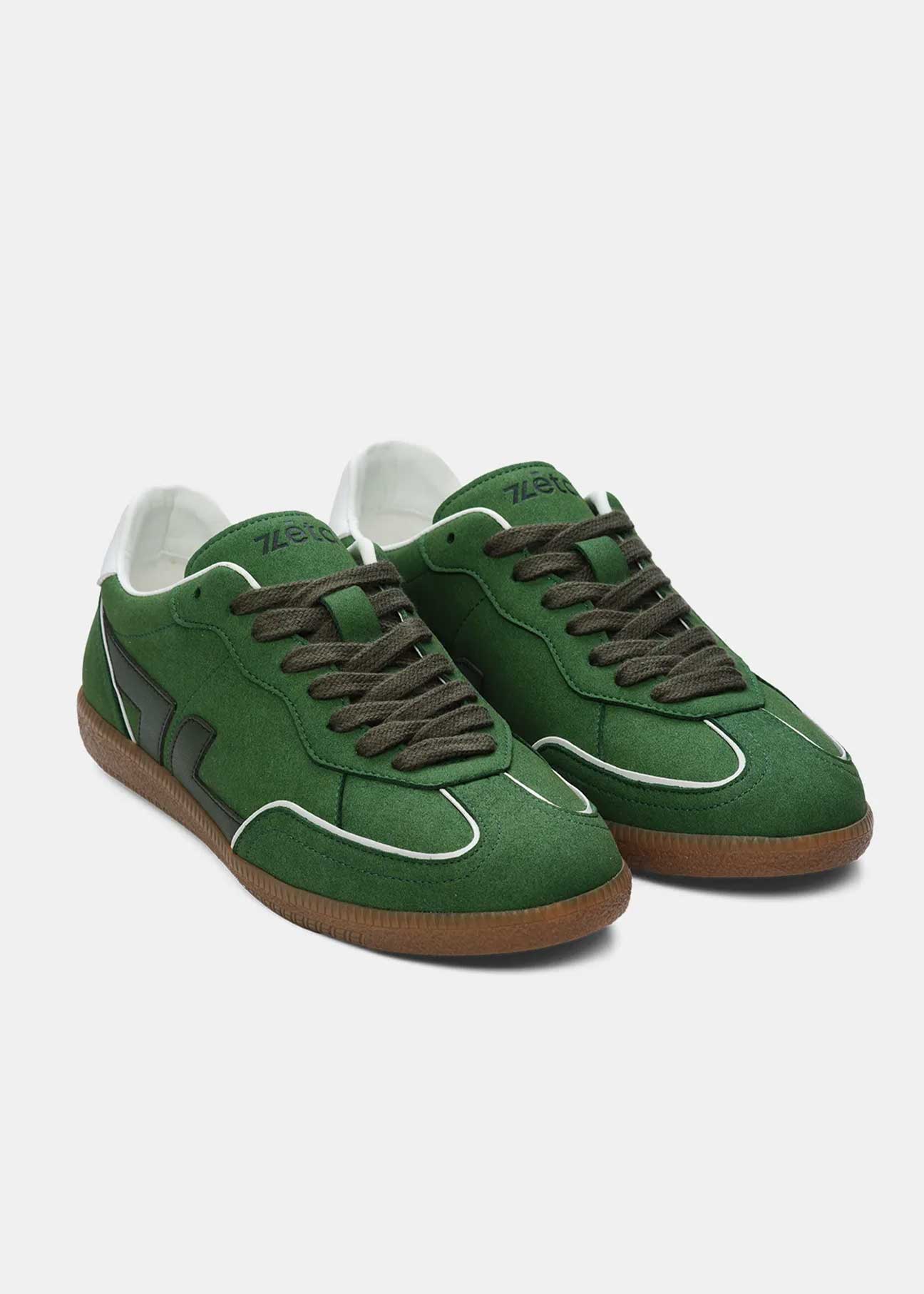 Delta-Series Handmade Vegan Sneakers in Vert - Ecomarket.com