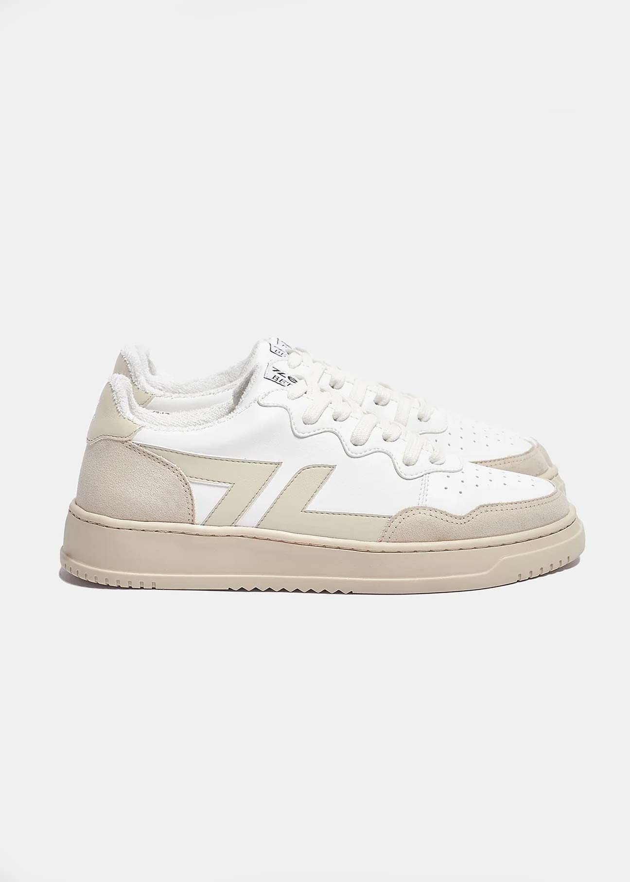 Beta-Series B1 Handmade Vegan Sneakers in Beige - Ecomarket.com
