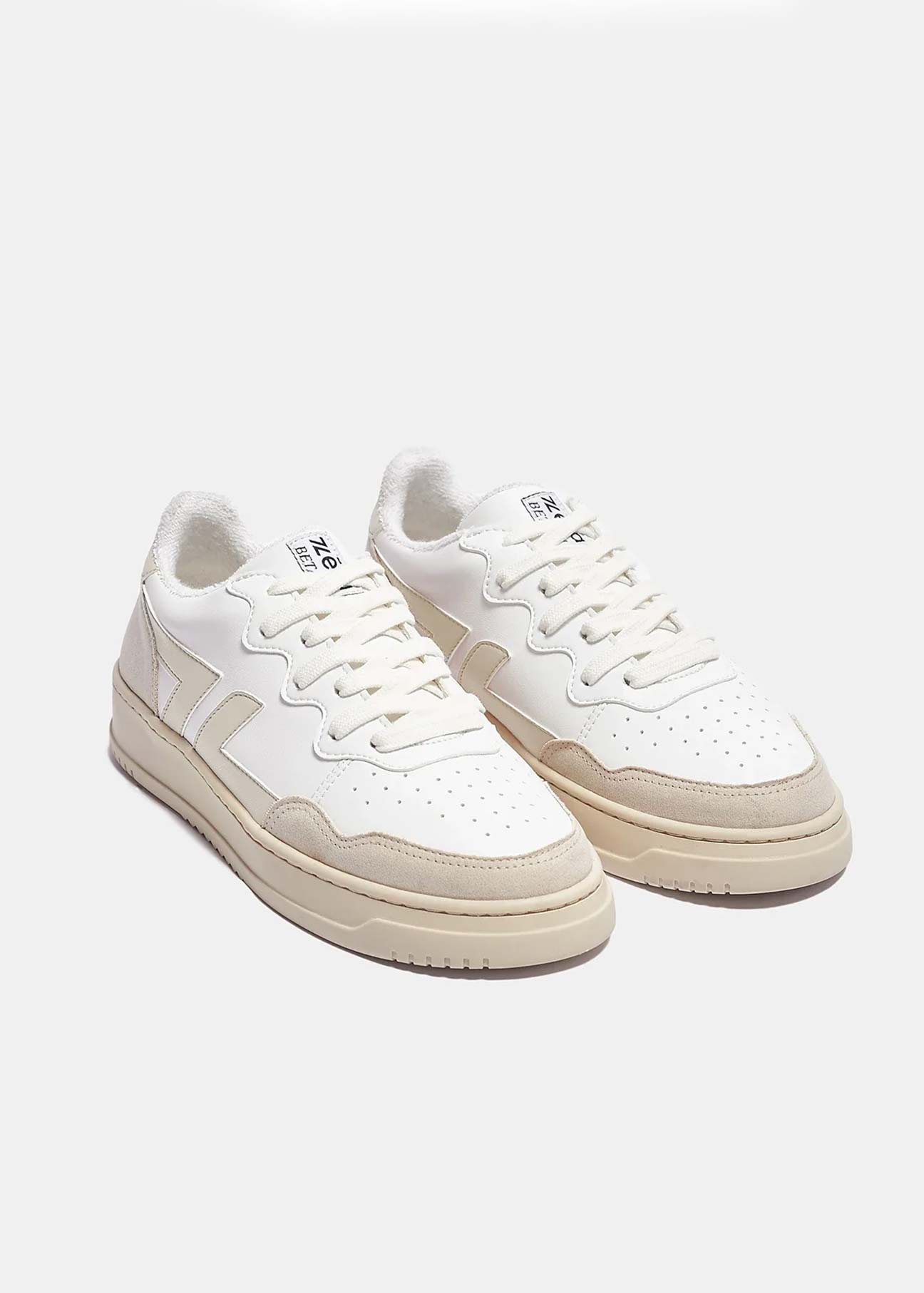 Beta-Series B1 Handmade Vegan Sneakers in Beige - Ecomarket.com