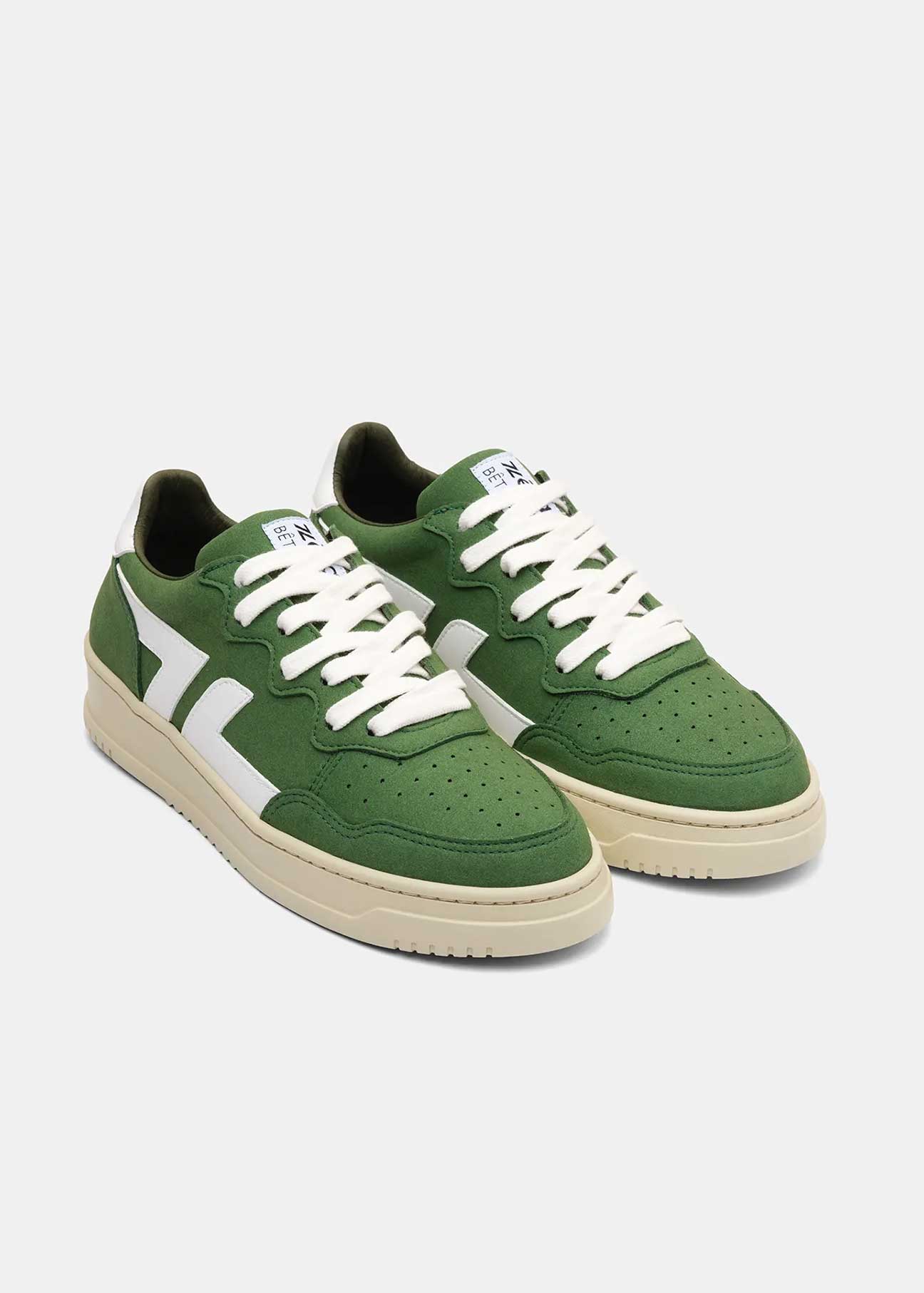 Beta-Series B3 Handmade Vegan Sneakers in Vert - Ecomarket.com