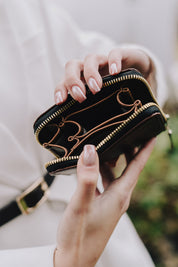 MULTI WALLET corn leather brown crocodile - Ecomarket.com