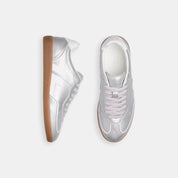 Delta-Series Handmade Vegan Sneakers in Silver - Ecomarket.com