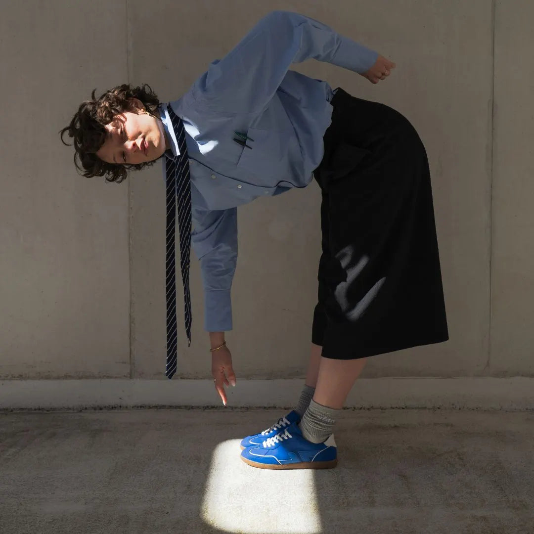 Delta-Series Handmade Vegan Sneakers in Cobalt Blue - Ecomarket.com